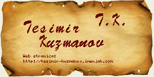 Tešimir Kuzmanov vizit kartica